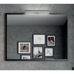 Vince 80x60cm spiegel met zwart aluminium frame