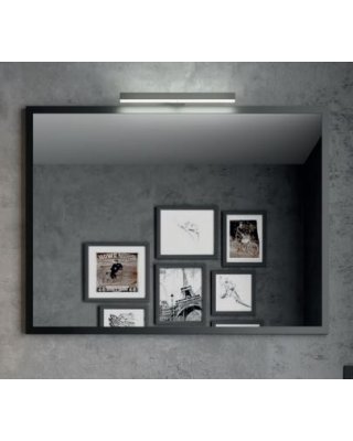 Vince 100x60cm spiegel met zwart aluminium frame