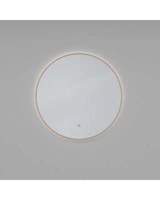 Wiesbaden Novi ronde spiegel met LED, dimbaar geborsteld messing 38.3710