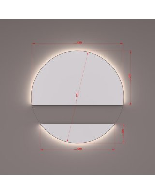 Maatwerk spiegel sun-line met indirecte LED verlichting rondom SPM SL